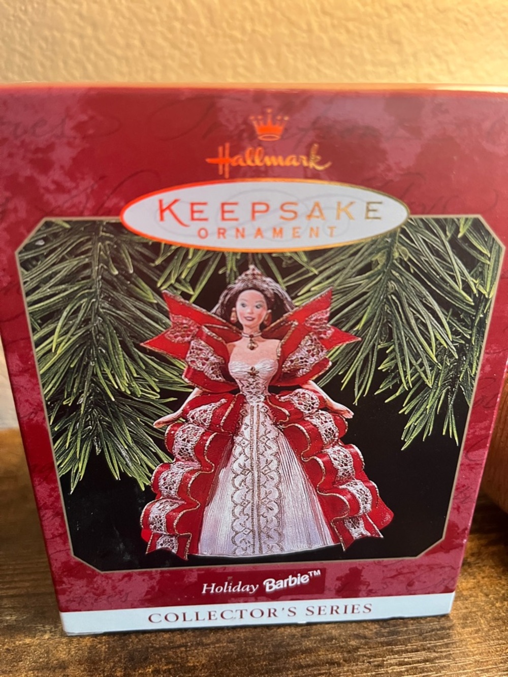 Hallmark Holiday Barbie Ornament - Red and White Collector Piece